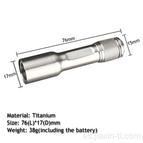 Linterna de titanio personalizada de propósito al aire libre de alta resistencia